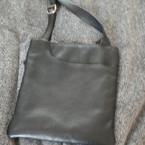 Elegant Black Leather Shoulder Or Crossbody Bag